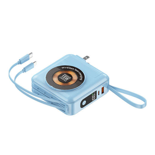 国庆出游【充电宝自带线】22.5W无线快充 迷你便携插头20000毫安 power bank  商品图6