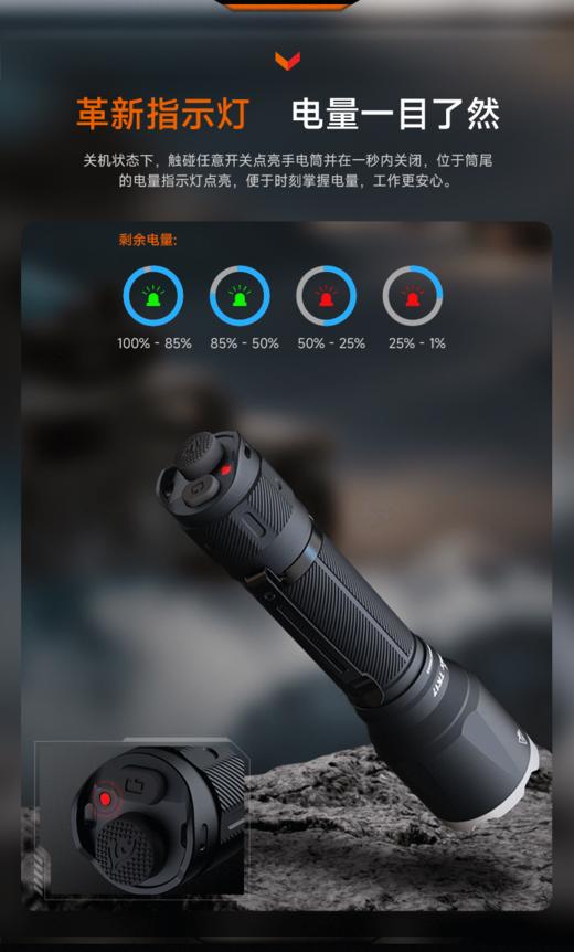 FENIX菲尼克斯战术手电TK17强光3600流明一键爆闪双尾按大容量可充放电电池 商品图6