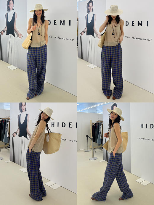 HIDEMI进口针织亚麻纱线自然肌理感背心半裙极简套装 背心/半裙 商品图4