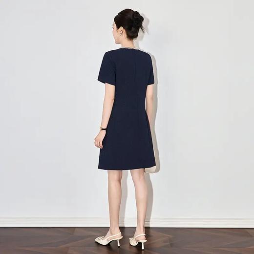 【高货wl】全新升级【铂金会员293/天猫399/差价106】(03134) 洛诗琳重工钉珠圆领气质小香风正装通勤女春新款连衣裙 商品图1