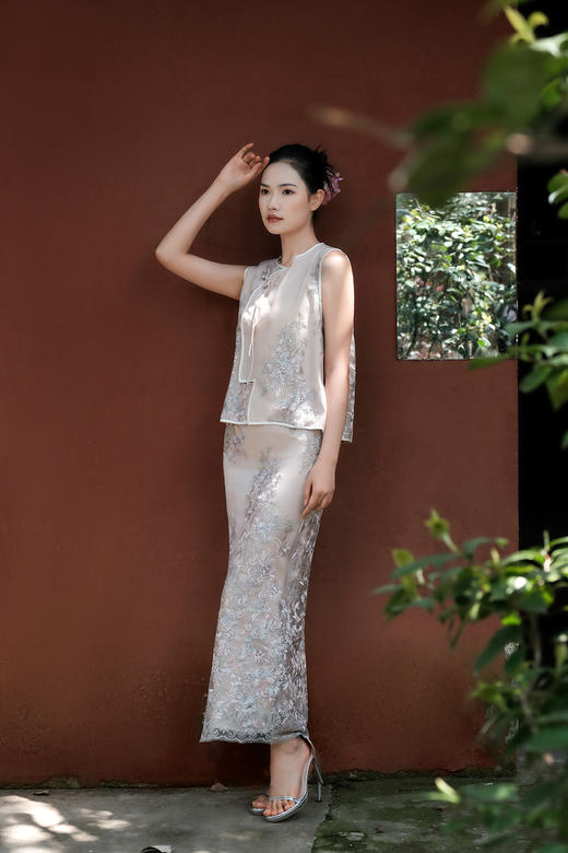 盛唐牡丹 |意大利进口蕾丝新中式马甲 商品图6