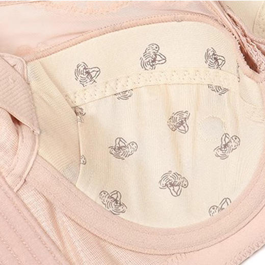 【88元1件】大胸显小四排扣记忆钢圈夹棉杯文胸-2251106 商品图6