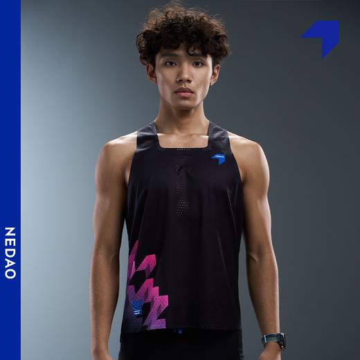 内道新款一片式箭头风洞背心男款跑步汗训练马拉松透气贴合背心 商品图2