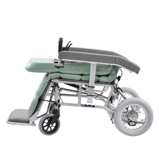 【日本河村】可平躺高靠背轮椅代步可做简易床轻便钛铝合金 商品图6