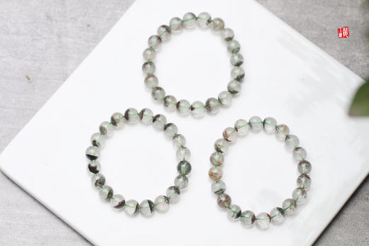 【幽翠星芒】绿幽灵水晶手串 商品图1