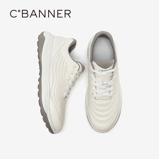 千百度男鞋厚底时尚休闲鞋内增高轻便护趾户外运动鞋A25179601 商品图4