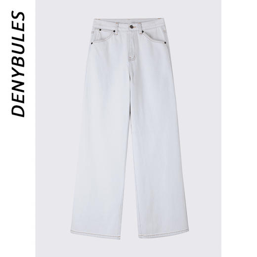 DENYBULES港风天丝棉麻阔腿拖地裤DB1120 商品图4
