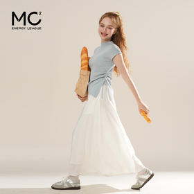 女装无袖针织上衣配裙裤两件套S5221021