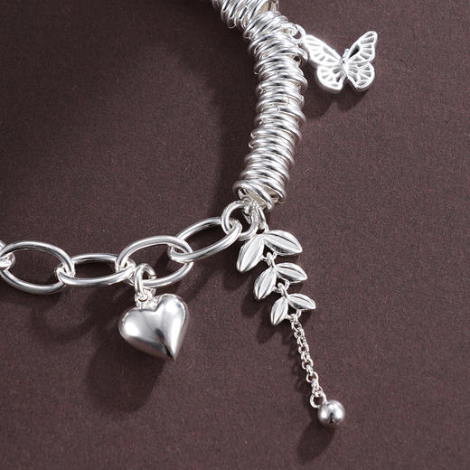子佩集S925银【心之恋语】手串【TSB0001-49】纯银手链钱串爱心蝴蝶麦穗钱串腰缠万贯盘缠盘缠2503 商品图5