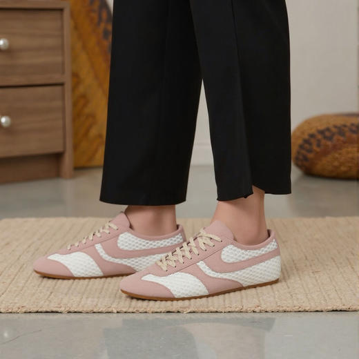 高圆圆同款德训鞋41345洛诗琳复古撞色拼接时髦感休闲鞋S007 商品图2