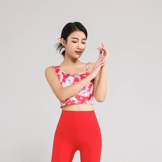 跃牌【洛水之神系列】油画印花文胸上衣瑜伽服背心上衣运动健身背心750 商品图4