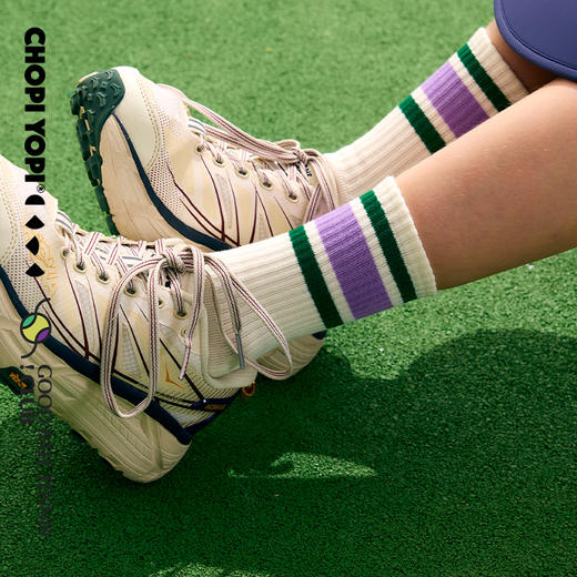 【亲妈精选】潇洒姐问问亲子同款俱乐部条纹分区运动袜 商品图0