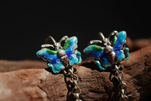 非遗｜沉香烧蓝耳坠 商品图11