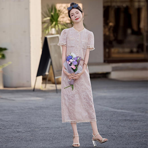 小香风气质重工流苏边套装，时尚显瘦上衣半裙两件套HR-YJLY8553A 商品图3