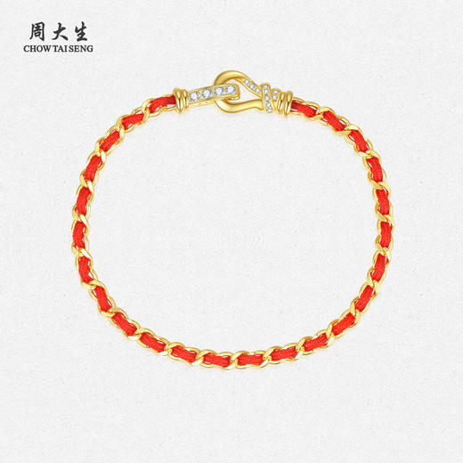 周大生校园爱情系列执手红绳手链纯银女情侣手绳本命年生日礼物 商品图2