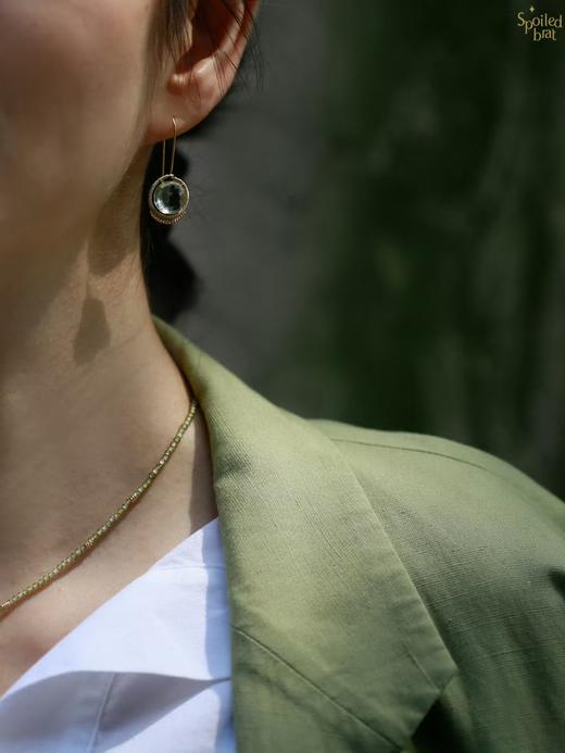 SpoiledBrat Jewelry绿紫晶水晶耳环 商品图2