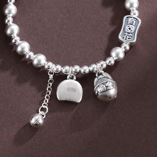 子佩集S999银【有钱花】手串【SC001371】纯银手链一桶金2503 商品图6