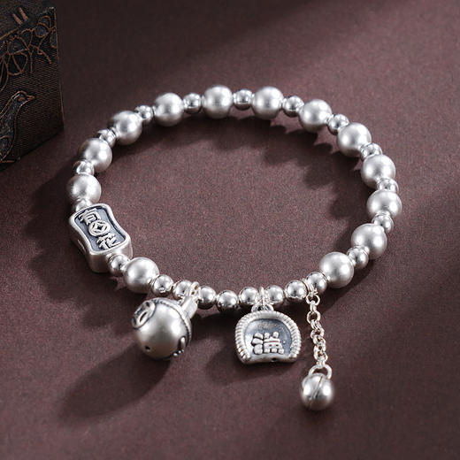 子佩集S999银【有钱花】手串【SC001371】纯银手链一桶金2503 商品图3