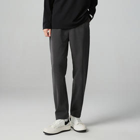 重磅针织拉毛斜纹半松紧腰锥型裤