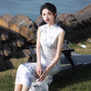 夏季青花瓷无袖新中式长款改良旗袍2025新款少女复古修身日常可穿旗袍ZA&WZY9345 商品缩略图3