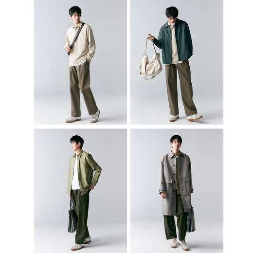 棉仓346818017-斜纹保暖中空纱松紧腰阔腿裤 商品图2