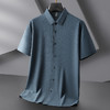 【冰丝】【DDP】大依优型大码短袖衬衫夏装冰丝凉感半袖衬衣胖子时尚休闲色百搭免烫上衣胖子男士 商品缩略图0