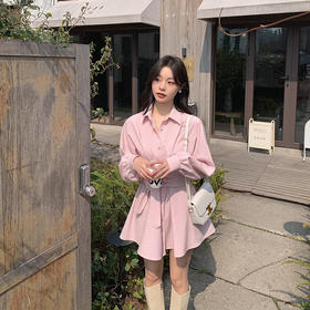 金蘑菇菇 听见你的声音2.0/全新升级 醋酸亚麻衬衫裙 高奢系列
