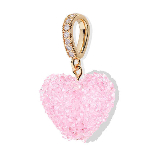 订购4周到｜CRYSTAL HAZE-Jelly Heart-pave-淡粉色心形 吊坠［挪威设计师］ 商品图1