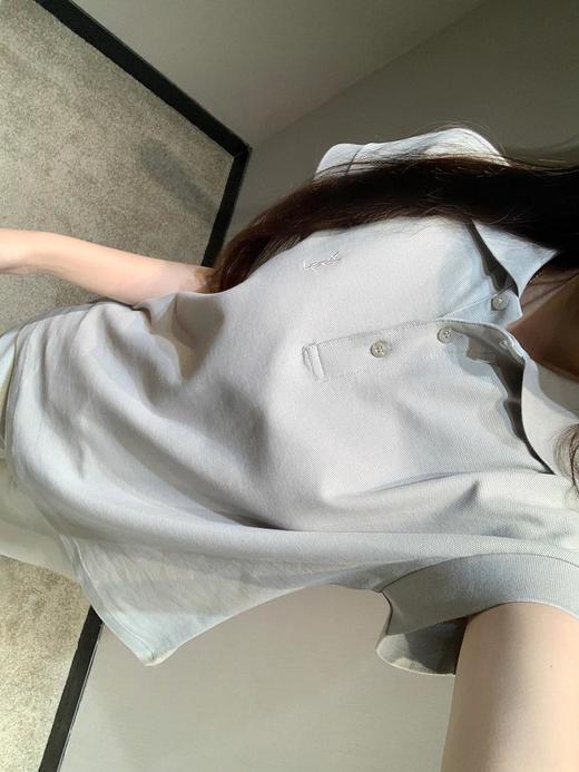 SaintLauren*圣罗兰2025SS春夏新款字母刺绣珠地棉POLO衫（DQJ） 商品图10