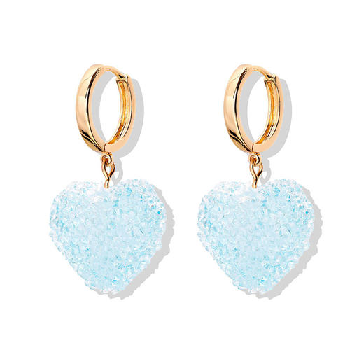 订购6周到｜CRYSTAL HAZE-Jelly Heart Hoops-淡蓝色爱心 耳环［挪威设计师］ 商品图1
