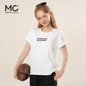 女装圆领植绒印花金属片装饰短袖T恤-5691T5221018