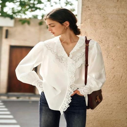 SUSX 法式风情 重工刺绣衬衫（下单3-7天发货） 商品图0