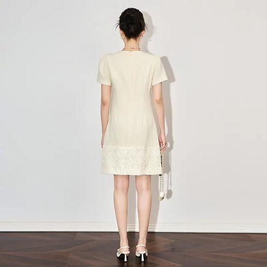 【高货wl】全新升级【铂金会员330/天猫439/差价109】(04642) 洛诗琳25新款法式优雅立体盘花网纱雅致千金风女春连衣裙 商品图1