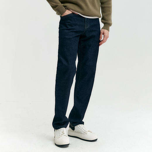 棉仓346819001-棉弹赤耳边直筒牛仔裤 商品图1