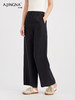 【夏日惬意】阿菁娜天丝亚麻直筒阔腿后松紧腰长裤F30C210068 商品缩略图1
