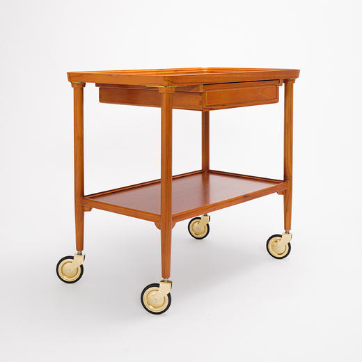 伽罗 JALO MCM风格铜轮柚木小推车（40个工作日内发货） 商品图4