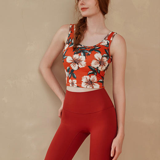 跃牌【洛水之神系列】阳光系列背心新款瑜伽文胸运动吊带固定胸杯瑜伽背心上衣767 商品图4