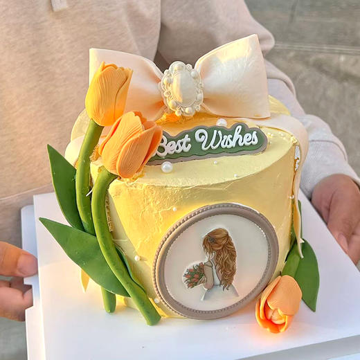 『翻糖蛋糕系列』郁金甜韵（黄） 商品图0