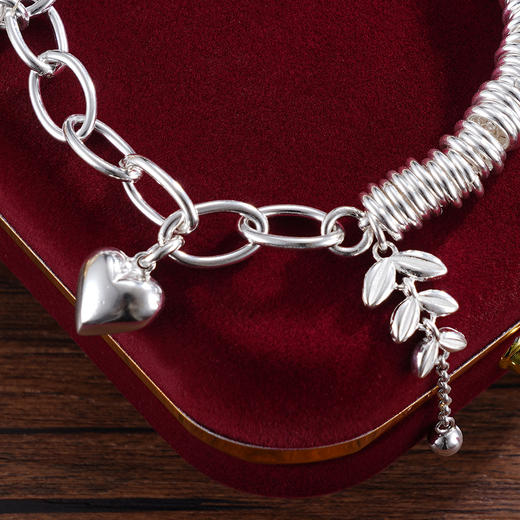 子佩集S925银【心之恋语】手串【TSB0001-49】纯银手链钱串爱心蝴蝶麦穗钱串腰缠万贯盘缠盘缠2503 商品图3