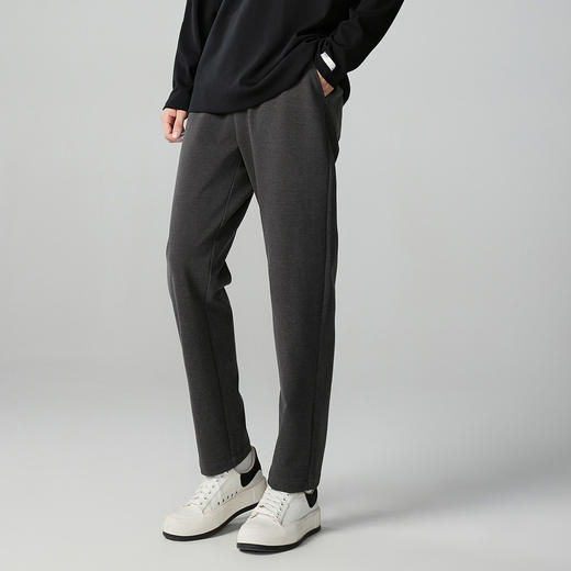 重磅针织拉毛斜纹半松紧腰锥型裤 商品图1