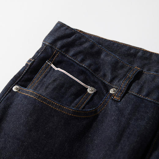 棉仓346819001-棉弹赤耳边直筒牛仔裤 商品图3