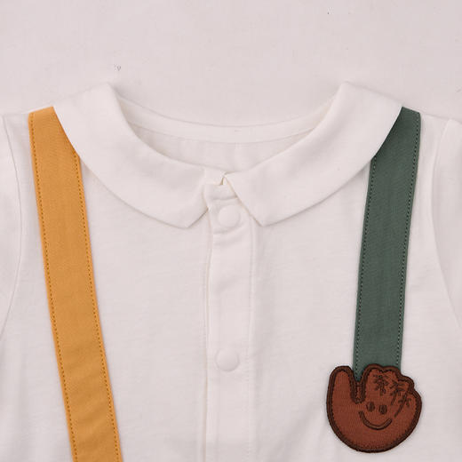 棉果果夏季商场专柜同款男童哈衣爬服对开连体衣M212722225339 商品图3