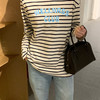 洛诗琳41749春季新款经典百搭简约风条纹长袖纯棉T恤女3128 商品缩略图4