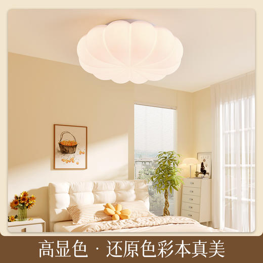 欧普（OPPLE）有钱花卧室奶油风智控儿童房吸顶灯 商品图3