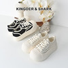 经典鲨2025年夏季款百搭圆头时尚拼色透气舒适平底休闲鞋女KW142-529081 商品缩略图0