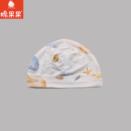 棉果果夏季男童女童婴儿帽家居防蚊5A抗菌莫代尔出生帽M204400400065 商品图0