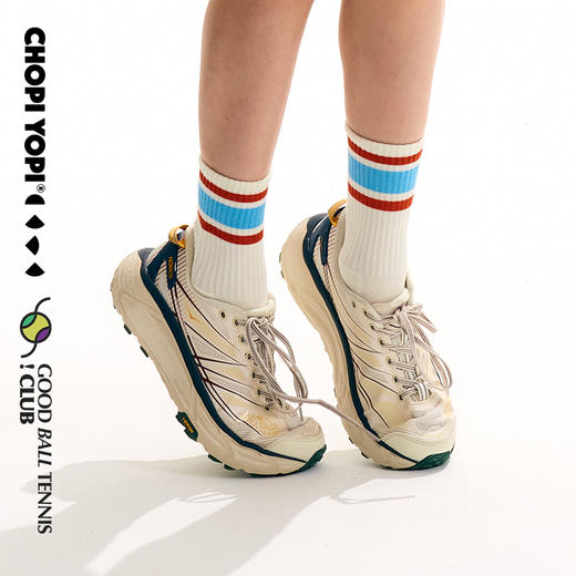 【亲妈精选】潇洒姐问问亲子同款俱乐部条纹分区运动袜 商品图3