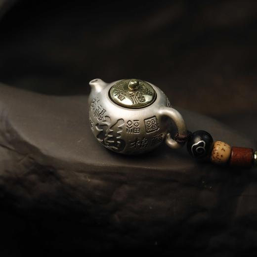 百福把把壶挂件！纯银18-21克左右！可旋转！ 商品图3