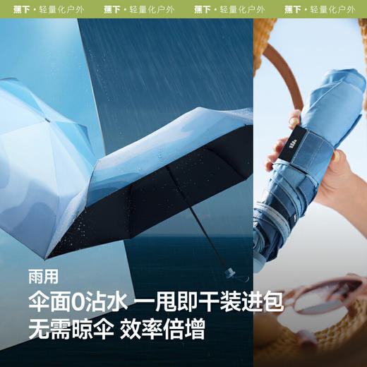 【春上新】【新品】6楼蕉下三折黑胶随行伞DT396吊牌价249 商品图1