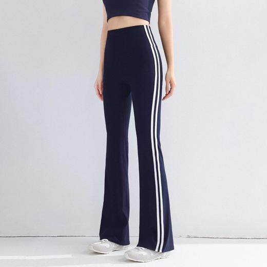 【147元任选3件】跃牌【蚂蚁运动】系列 高腰瑜伽健身长裤裸感双线条纹喇叭裤K3540（活动产品，收货7天内支持退换） 商品图3